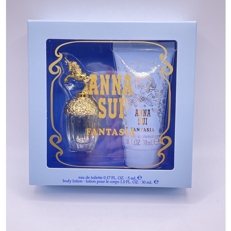 Anna Sui Fantasia 安娜蘇 童話獨角獸淡香水 香水禮盒 (小香5ML+乳液30ML)
