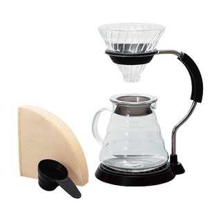 HARIO V60 玻璃濾杯支架咖啡壺組 1–4杯／VAS-8006-G
