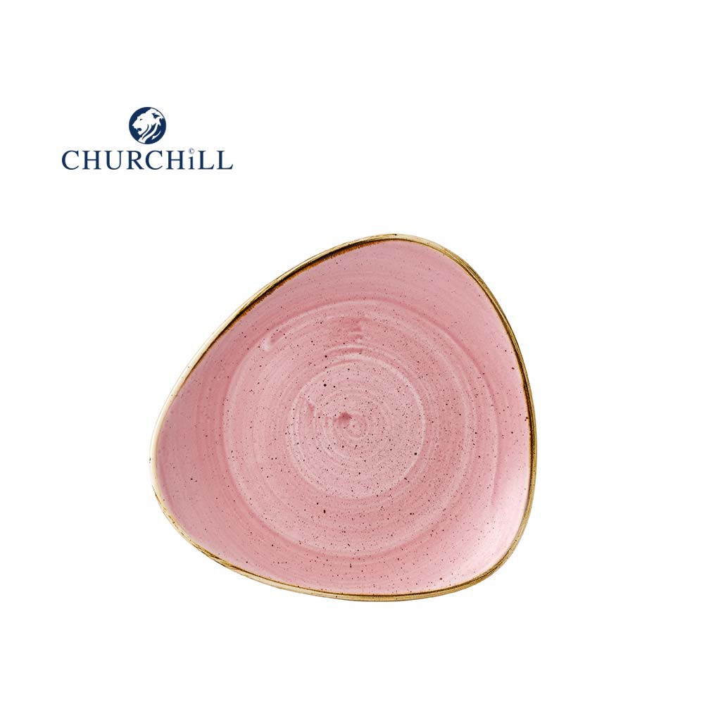 英國CHURCHiLL-點藏系列-粉紅色 23cm 三角餐盤