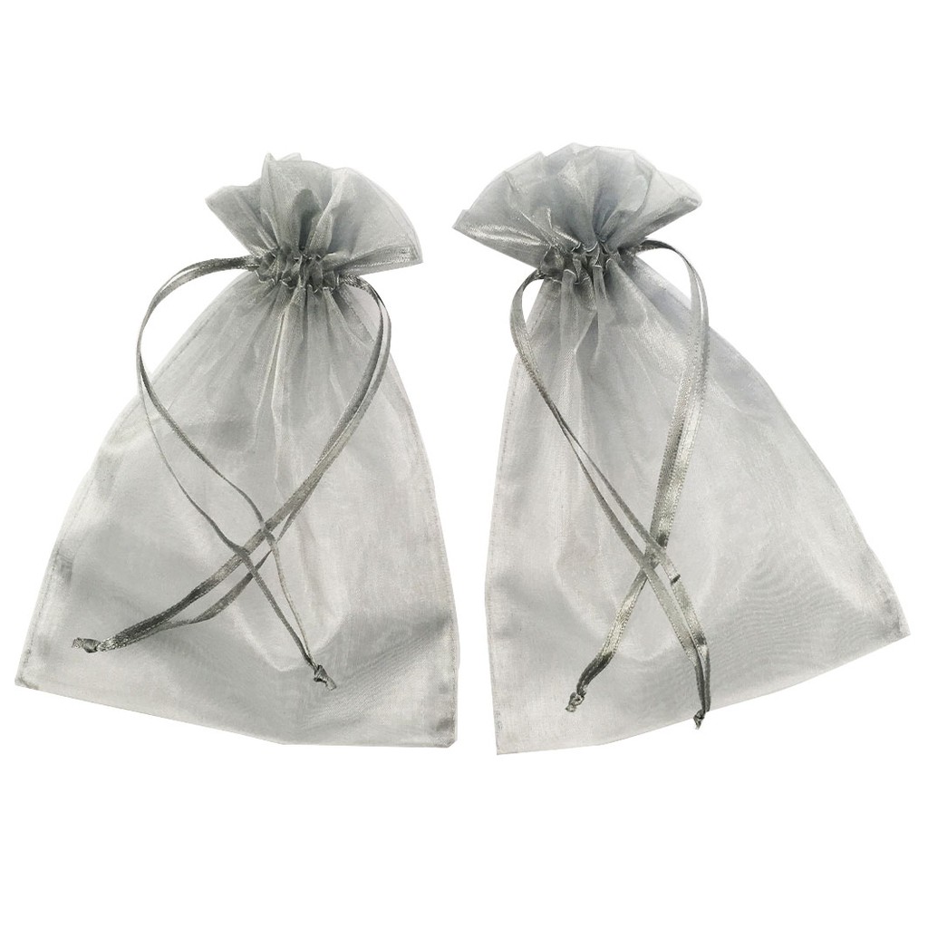 銀灰雪紗束口袋 10入 用以包裝彩妝保養品、銀器更彰顯高貴氣息 寬12.5x高17 cm