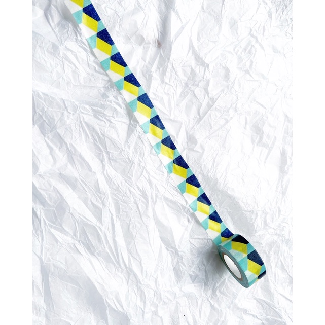 【紙膠帶分裝】日本和紙膠帶 日本品牌 MARK’S maste - 菱格紋 格紋 幾何  紙膠帶分裝 100cm