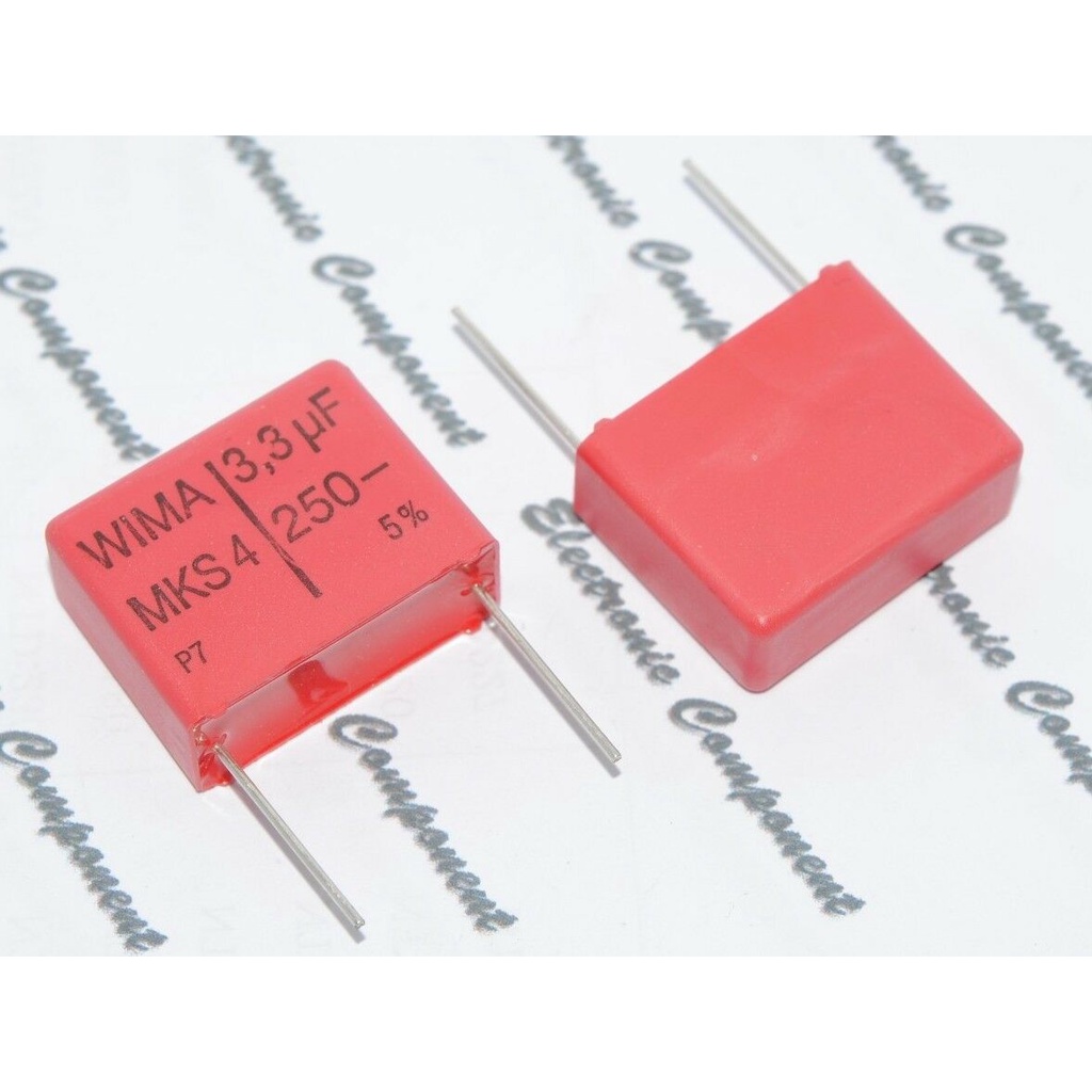1個 - 德國WIMA MKS4 3.3uF 250V 5% 腳距:22.5mm 立式 金屬膜電容 | 蝦皮購物