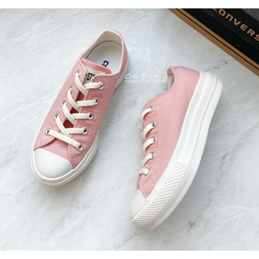 【CHII】日本代購 Converse ALL STAR LIGHT PLTS OX 女款 輕量 厚底 粉色 帆布鞋