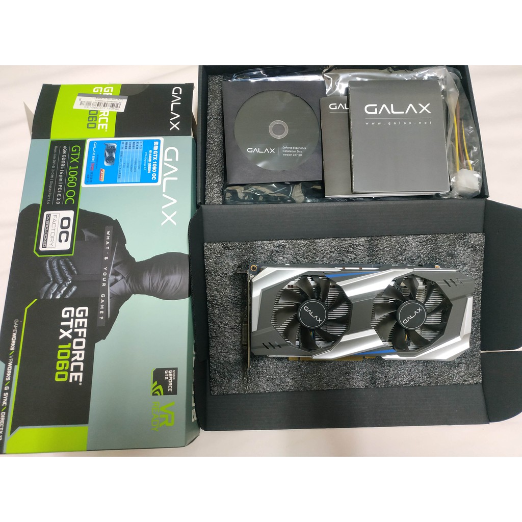 GALAX 影馳 GTX1060 6G 盒裝配件完整  2021/3/14 過保