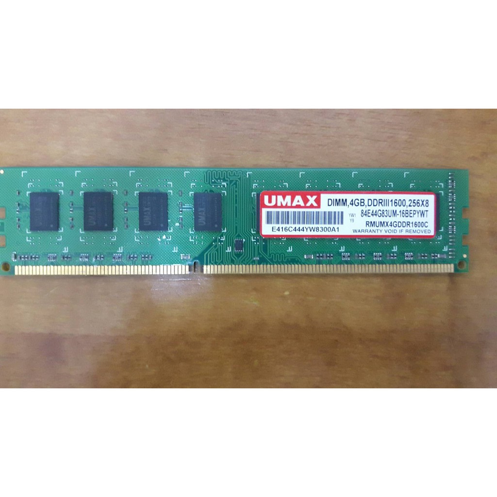 UMAX 4G DDR3 1600 記憶體雙面1支