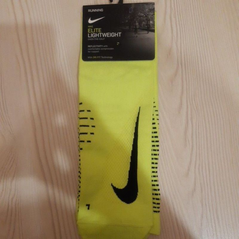 Nike男女跑步螢光輕質壓縮襪