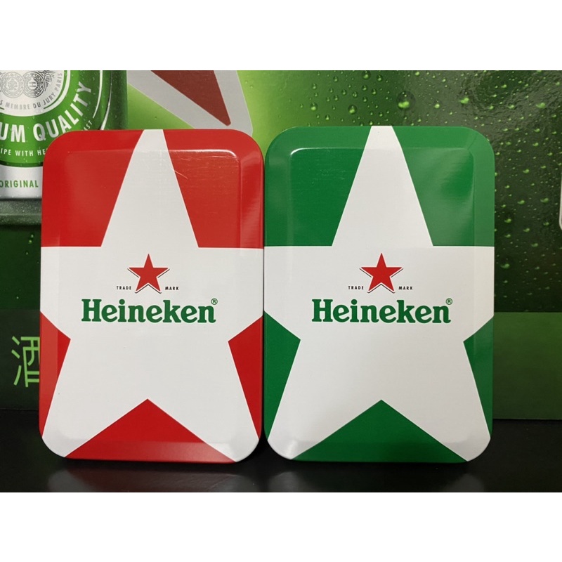 海尼根 Heineken 紅色 綠色 鐵盒 撲克牌 紙牌 撲克 桌遊 卡牌 魔術道具 遊戲卡牌 棋牌 打牌 麻將 聚會