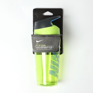 NIKE FLIP-TOP WATER BOTTLE 螢光黃 透明 推蓋 運動水壺【AC9715-712】