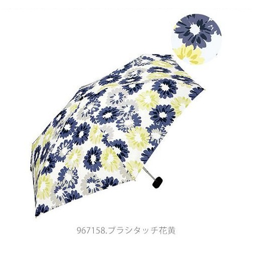日本帶回 全新WPC傘 輕量傘晴雨兩用抗UV迷你折傘(含傘套)  淡黃花