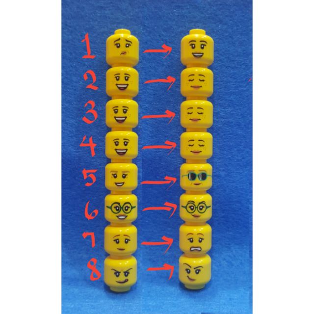 樂高  Lego 黃色 人 頭 雙面 全新品