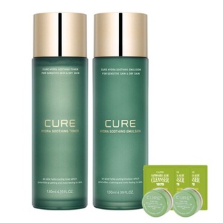 韓國 金正文 CURE 美白舒緩乳液 爽膚水 化妝水 兩瓶一組 130ml