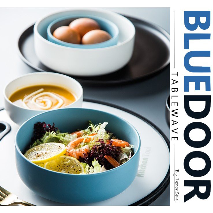BlueD_ 平光 陶瓷 4.5吋 飯碗 6吋 湯碗 沙拉碗 碗公 大碗 泡麵碗 北歐風 創意質感設計 裝潢 送禮 廚房
