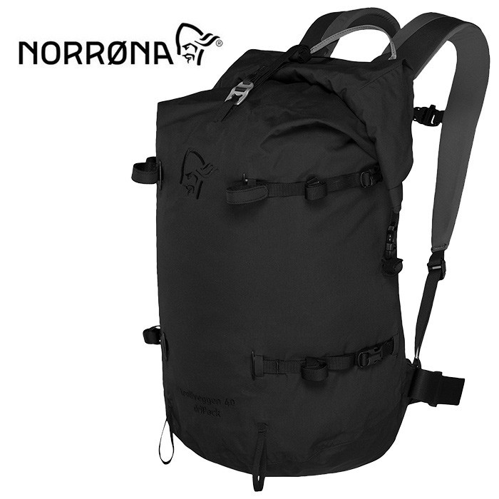 【Norrona 老人頭 挪威】trollveggen 攀登背包 健行背包 運動背包 高貴黑(1633-19-7718)