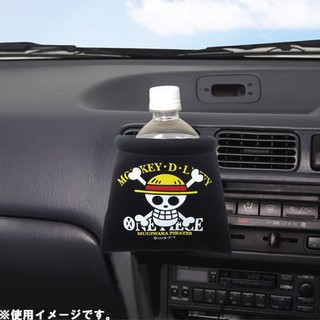 車之嚴選 cars go 汽車用品【CE84】日本ONE PIECE航海王/海賊王魯夫海賊旗冷氣口飲料置物袋收納袋
