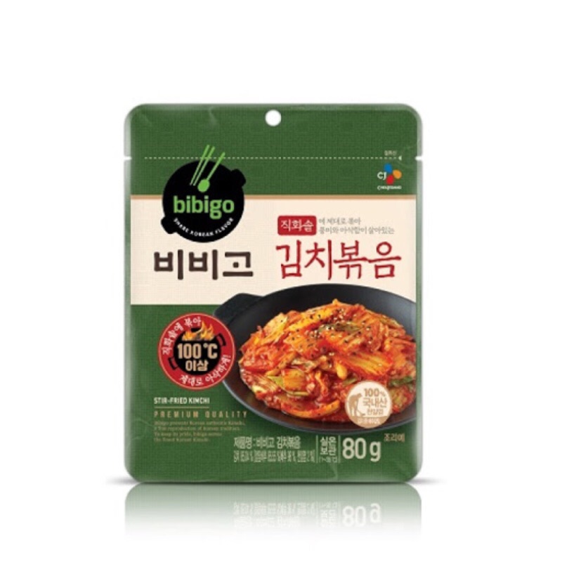 韓國 Bibigo 炒泡菜即食包 80g 朴敘俊代言  露營必備