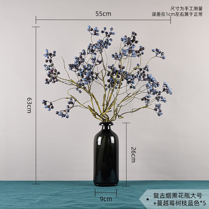 熱賣 仿真花蔓越莓樹枝創意家居客廳裝飾品擺件假花干花花束插花擺設 蝦皮購物