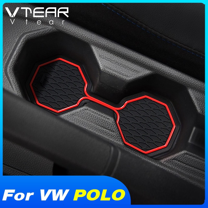 适用于福斯 VW Polo 6R GTI 2018 2019 車門凹槽墊配件 杯孔墊  橡膠防滑門槽墊 止滑墊 12片