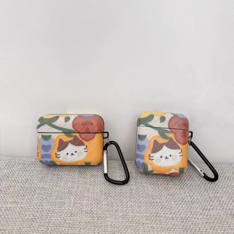 ‼️台灣現貨‼️貓咪花朵airpods保護套 airpods 1/2 pro 耳機套 耳機殼