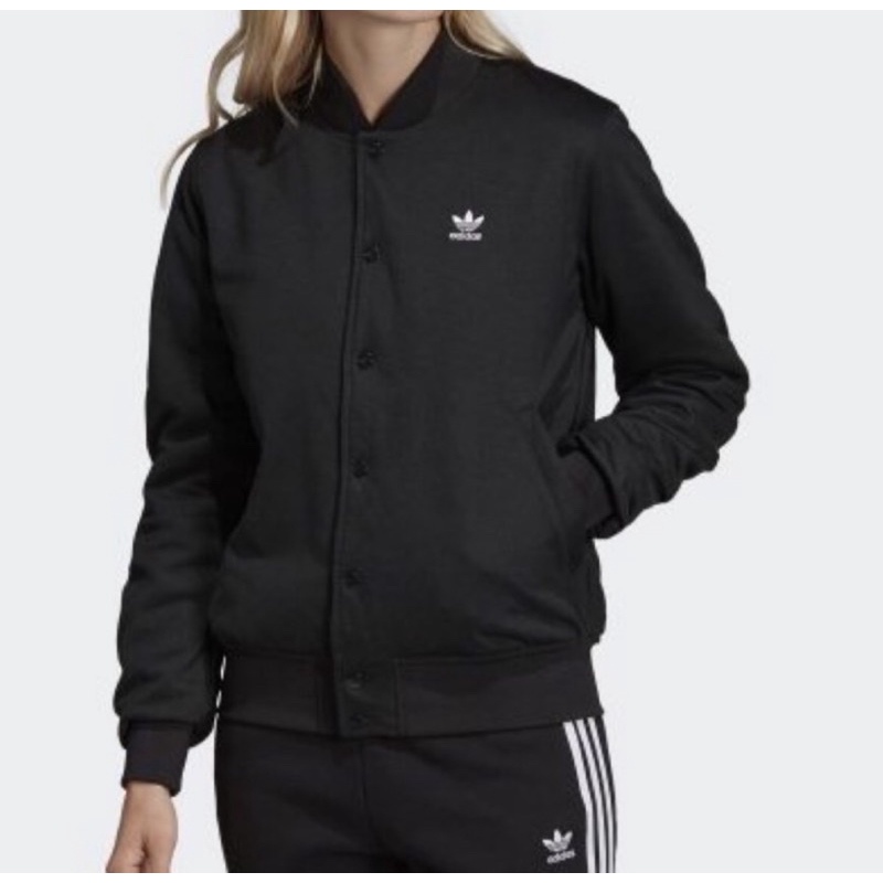 全新 愛迪達Adidas女款黑色棒球外套DW3905