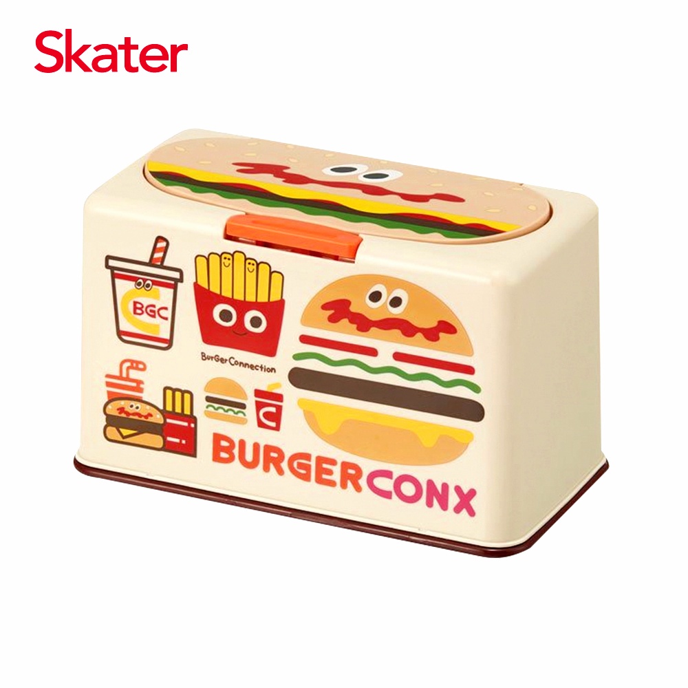 Skater  BURGER CONX 成人口罩收納盒/萬用收納盒-漢堡 (尺寸:21.8x13x11.8cm)