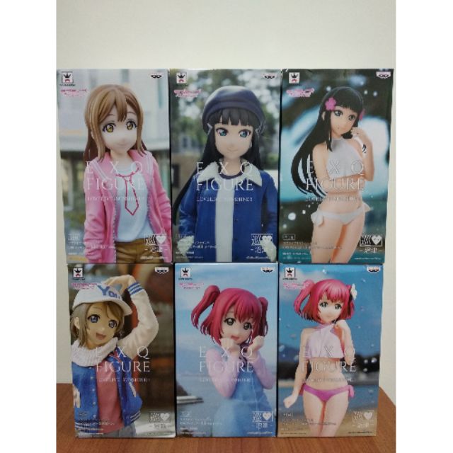 日版 EXQ Love Live! 水團  渡邊曜 黑澤露比 黑澤黛雅 國木田花丸 公仔