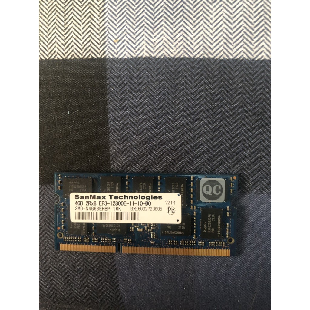 SANMAX 4G DDR3 1600 PC3-12800E  雙面 筆記型電腦記憶體