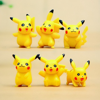 6件 寶可夢精靈公仔 口袋妖怪 神奇寶貝 POKEMON 皮卡丘 玩偶擺件 人形公仔 動漫人偶模型 兒童玩具生日禮物