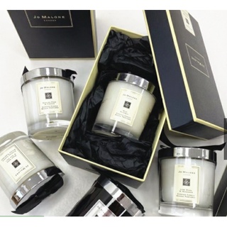 Jo Malone 蠟燭200g 蠟燭藍風鈴英國梨與小蒼蘭鼠尾草海鹽杏桃花蜂蜜葡萄柚含羞草小荳蔻蠟燭香氛200G