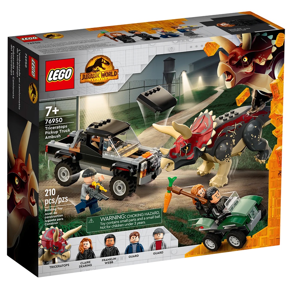 LEGO樂高 侏儸紀世界系列 Triceratops Pick-up Truck Ambush LG76950