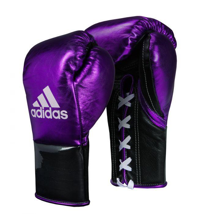 【TMMA】ADIDAS 頂級 拳套 拳擊 泰拳 MMA - 傳統馬毛填充 - 紫/黑 - ADIBFH