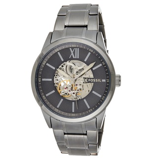 FOSSIL 鏤空機械錶 48mm 男錶 手錶 腕錶 BQ2384 鐵灰色鋼錶帶(現貨)