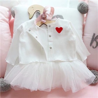 ❤️兩件套裝❤️新款 新生兒 彈性包屁裙新款春夏嬰兒服寶寶短袖背心哈衣長袖上衣兩件套 嬰兒包屁衣 女寶寶小洋裝 嬰兒裙子