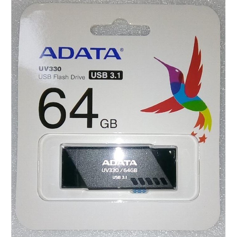 威剛ADATA UV330 64GB 黑色 USB3.1隨身碟 5V 原廠5年保固 AUV330-64G-RBK