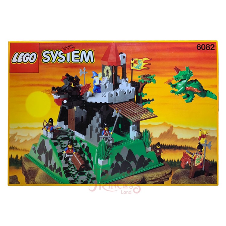 公主樂糕殿 LEGO 樂高 絕版 盒裝 1993年 6082 城堡系列 龍騎士 消防呼吸要塞 經典飛龍 綠色 S001