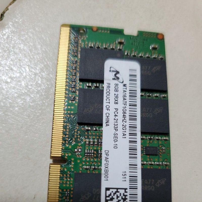 NB 筆電用記憶體 美光 Micron DDR4 8GB PC4-2133p