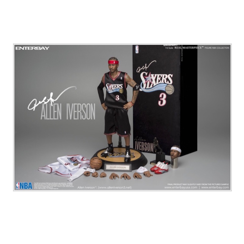 Enterbay 1/6 Iverson 艾佛森 單素體版本 NBA + 更衣室