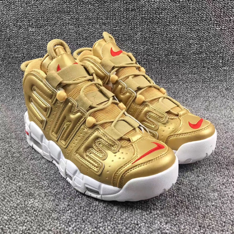 nike air uptempo gold
