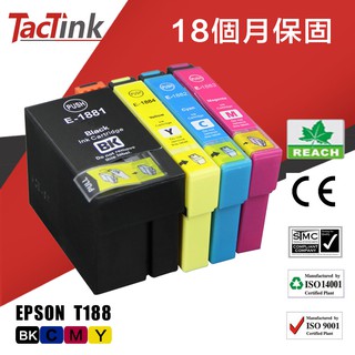 【TacTink】EPSON 188 相容副廠墨水匣 適用WF-7111/ 7611 /7621/7211/7711