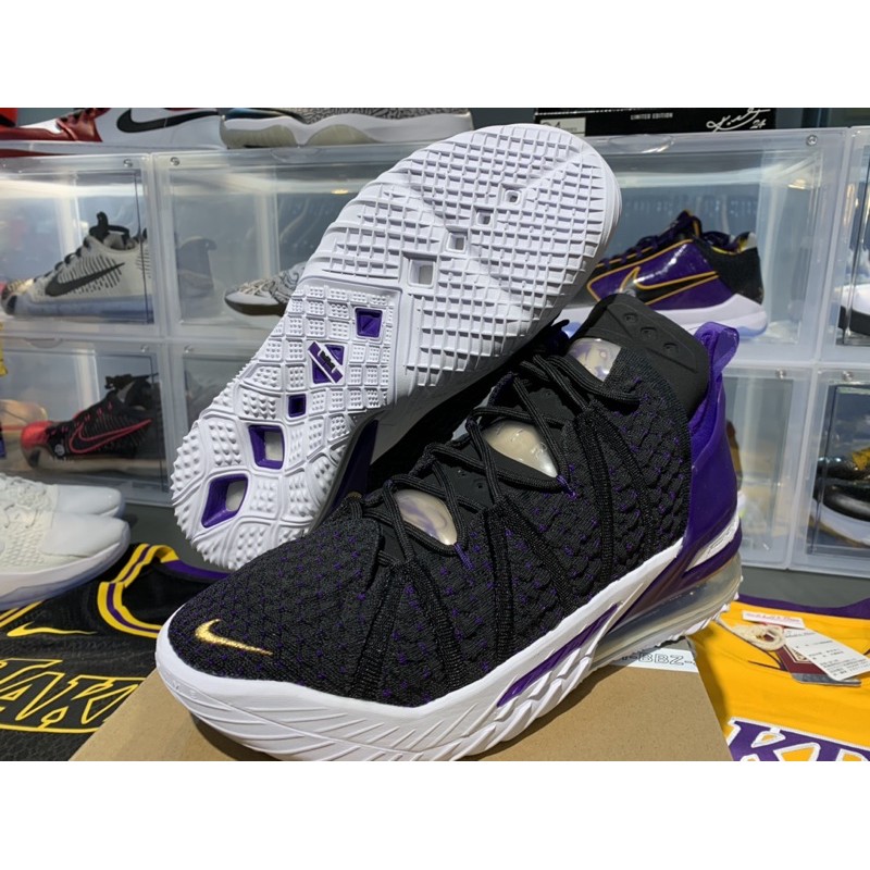 全新台灣公司貨 NIKE LEBRON18 籃球鞋 黑紫 LBJ18 CQ9284-004