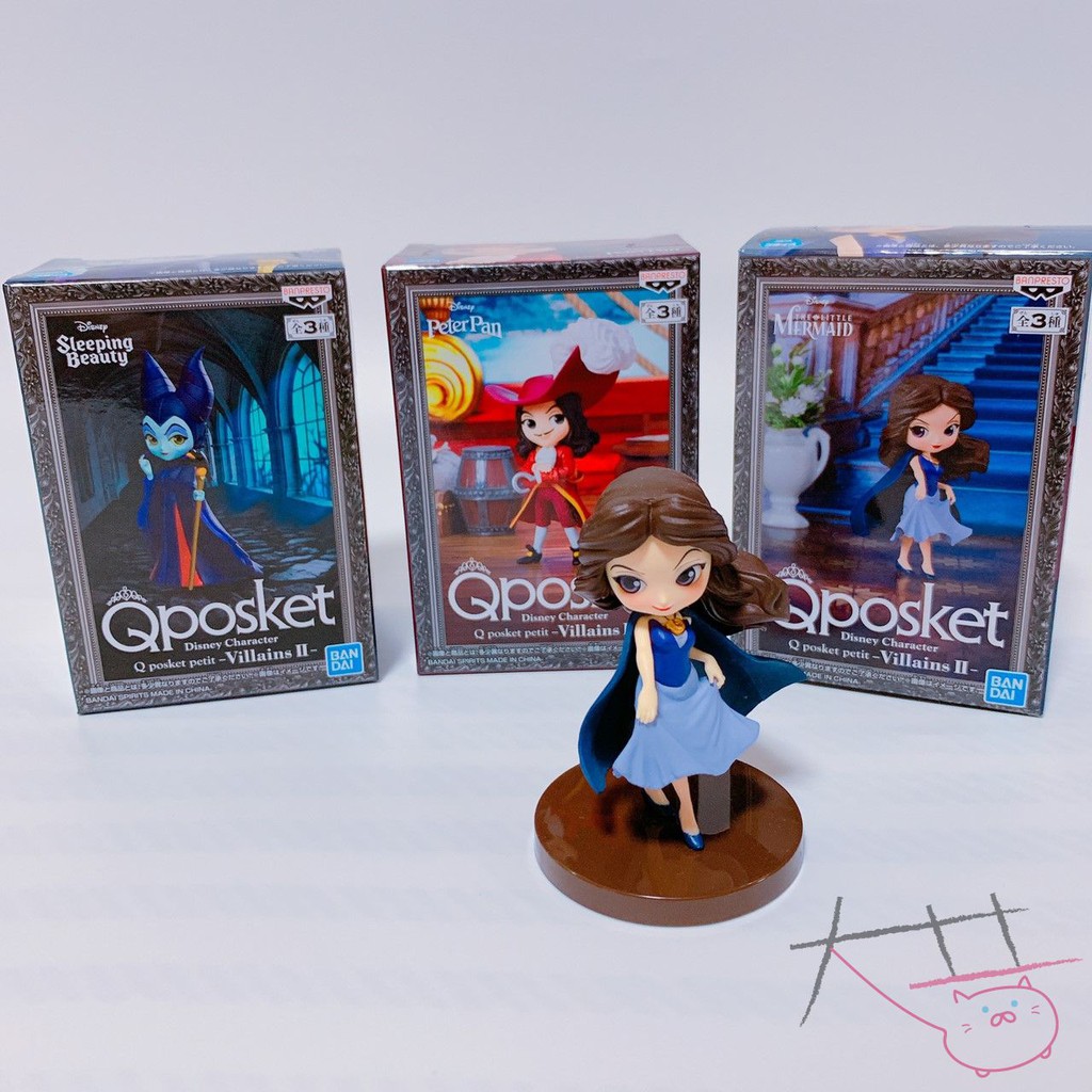 【日本景品】Qposket 日版 反派 烏蘇拉 虎克 黑魔女 凡妮莎 公仔 迪士尼 Petit 約7cm 日本景品