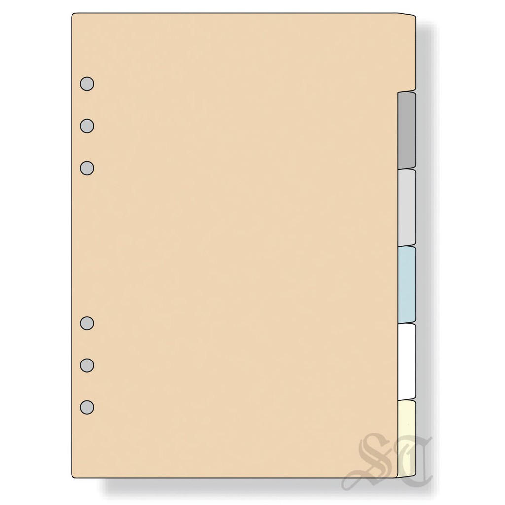 Raymay 達文西系列 側邊索引分類用隔板 A5尺寸6孔萬用手冊 手帳用 DAR506 宣弟精品文具館