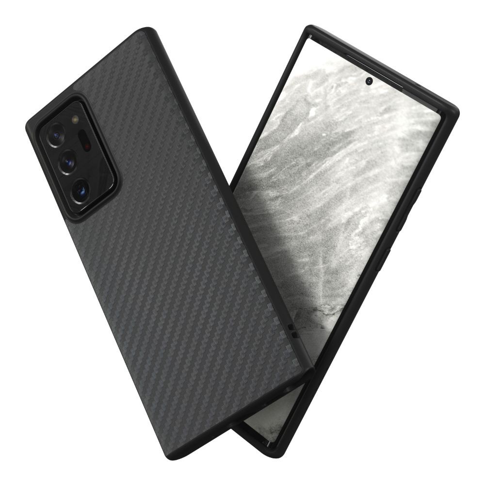 犀牛盾 適用Samsung Note20 Ultra SolidSuit 碳纖維紋路/經典黑防摔背蓋手機殼