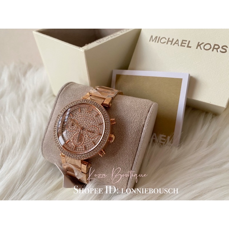 Michael Kors mk5857 玫瑰金 水鑽 三眼 crystal MK 錶 mk 錶 mk 手錶