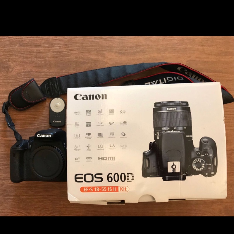 二手 Canon EOS 600D 單機身 1800萬畫素 翻轉螢幕 內附配件齊全（機身公司貨送遙控器）