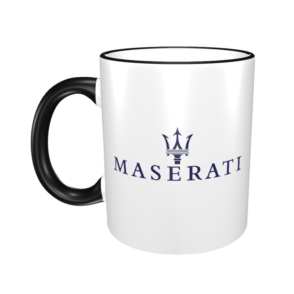 Maserati Logo馬克杯 創意咖啡杯情侶杯 簡約陶瓷杯 個性潮流陶瓷喝水杯子 現貨