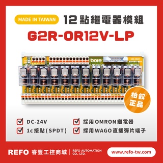 【睿豐省配線模組】OMRON繼電器G2R-OR12V-LP繼電器模組 WAGO歐規直插彈片式端子臺 臺灣生產製造出貨