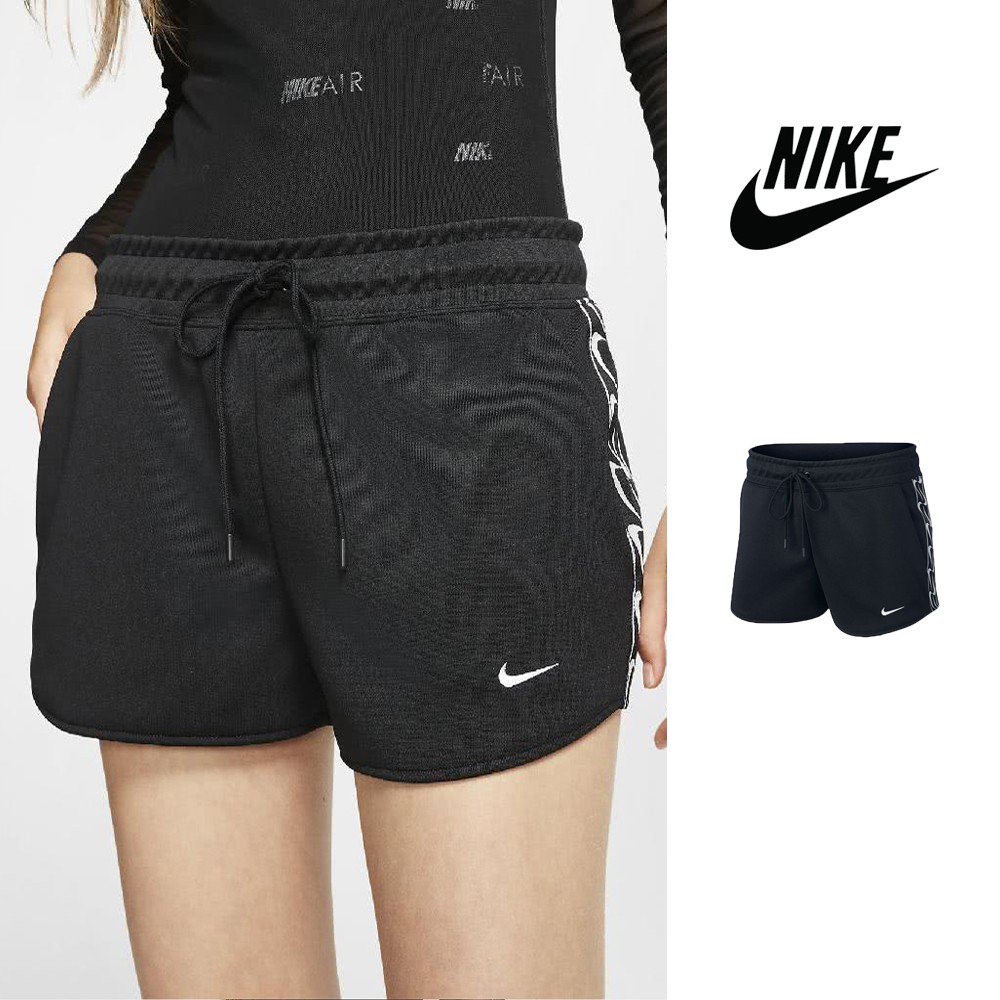 Nike Nsw 黑 短褲 串標 女款 運動 慢跑 休閒 熱褲 Logo