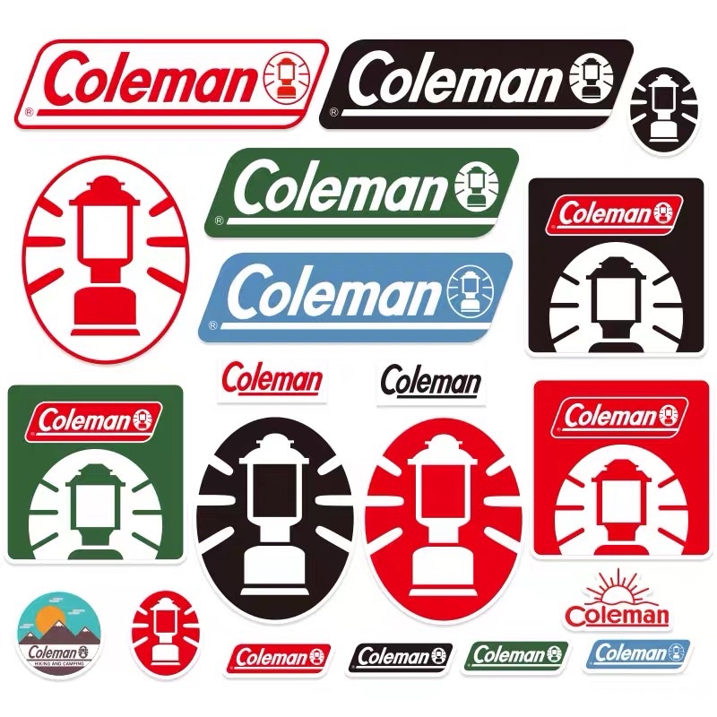 現貨🔥內有新款 一包20張 Coleman 煤油燈 貼紙 裝飾貼 車貼 裝飾 摺疊箱 折疊桌 露營 野餐 折疊椅 筆電