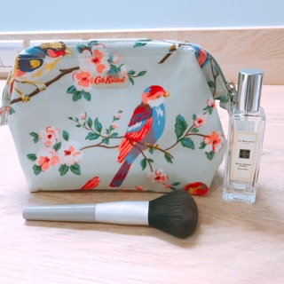 Cath Kidston 鳥語花香雙拉鍊全開式化妝包盥洗包內外全防水