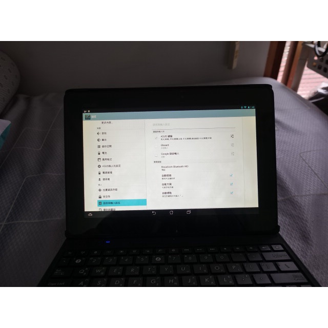 【二手少用】ASUS華碩 10吋 ME302C (藍)音量控制鍵故障【WiFi版】+藍芽鍵盤保護套